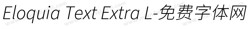 Eloquia Text Extra L字体转换